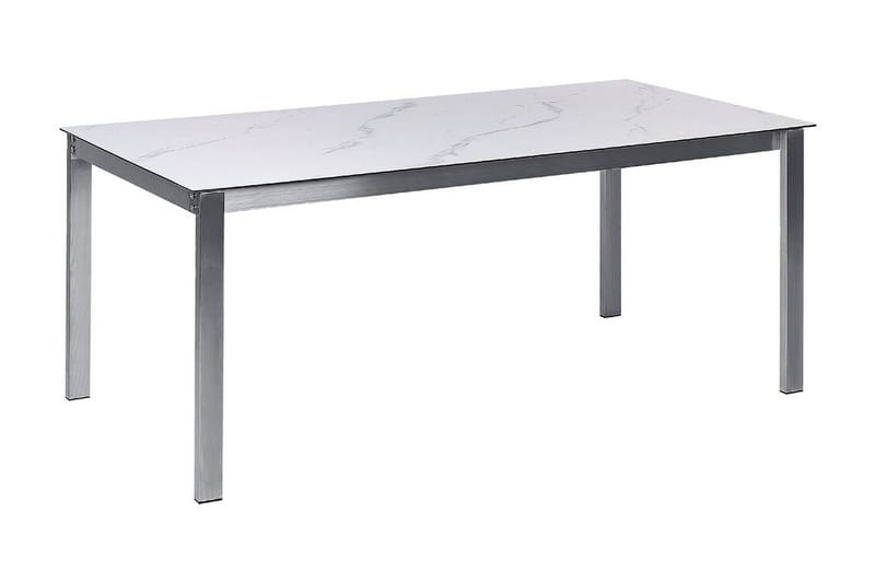 Zervo Spisebord 180x90 cm, Hvid/Sølv