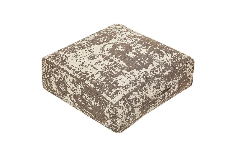 Gulvpude Shasa Beige/Brun - Beige/Brun - Møbler - Stole & lænestole - Taburet & skammel - Ottoman