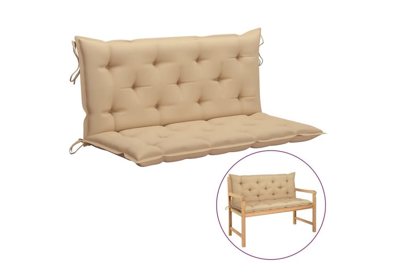 hynde til gyngesofa 120 cm stof beige - Beige - Hængesofahynder