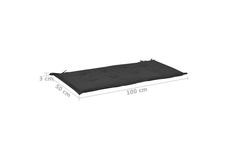 Hynde Til Havebænk 100x50x3 cm Sort - Sort - Havemøbler - Hynder - Hynder til bænk & havesofa