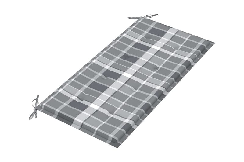 Hynde Til Havebænk 100x50x4 cm Stof Gråternet Mønster - Flerfarvet - Havemøbler - Hynder - Hynder til bænk & havesofa