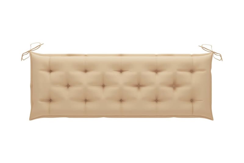 Hynde til havebænk 150x50x7 cm stof beige - Beige - Hynder til bænk & havesofa