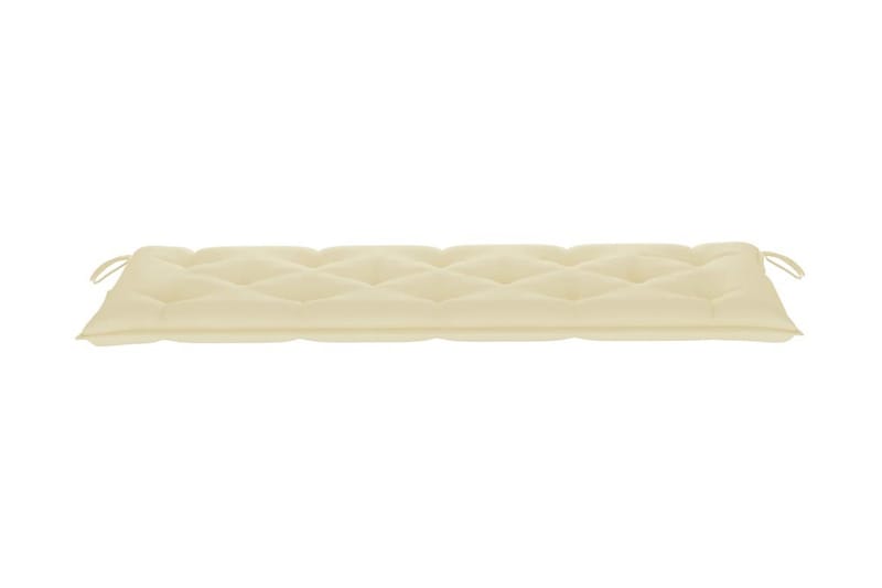 Hynde til havebænk 150x50x7 cm stof cremehvid - Creme - Havemøbler - Hynder - Hynder til bænk & havesofa