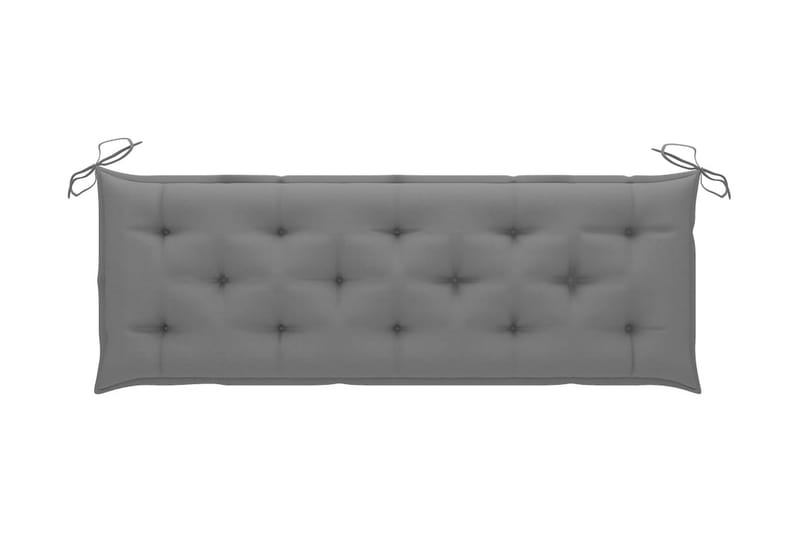 Hynde til havebænk 150x50x7 cm stof grå - Grå - Hynder til bænk & havesofa