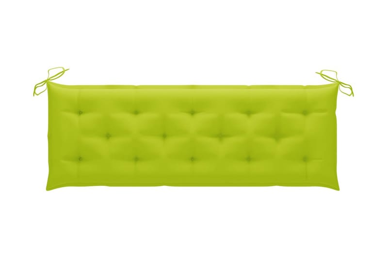 Hynde til havebænk 150x50x7 cm stof lysegrøn - Grøn - Hynder til bænk & havesofa
