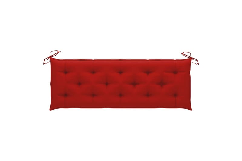 Hynde til havebænk 150x50x7 cm stof rød - Rød - Havemøbler - Hynder - Hynder til bænk & havesofa
