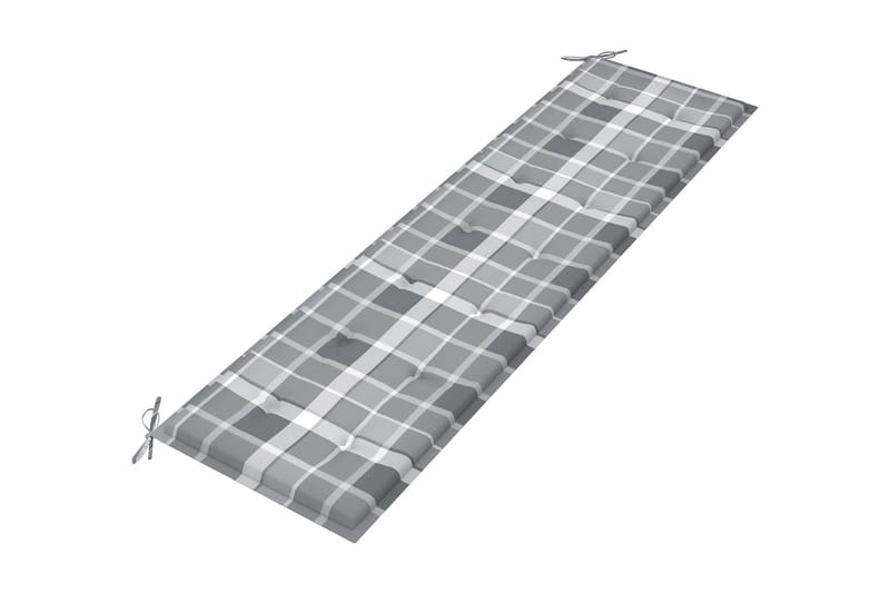 Hynde Til Havebænk 180x50x4 cm Stof Gråternet Mønster - Flerfarvet - Havemøbler - Hynder - Hynder til bænk & havesofa