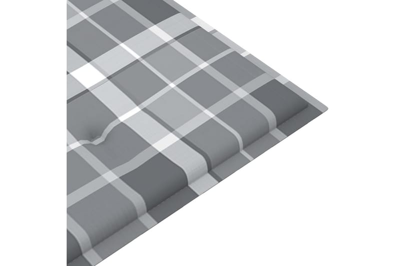 Hynde Til Havebænk 180x50x4 cm Stof Gråternet Mønster - Flerfarvet - Havemøbler - Hynder - Hynder til bænk & havesofa