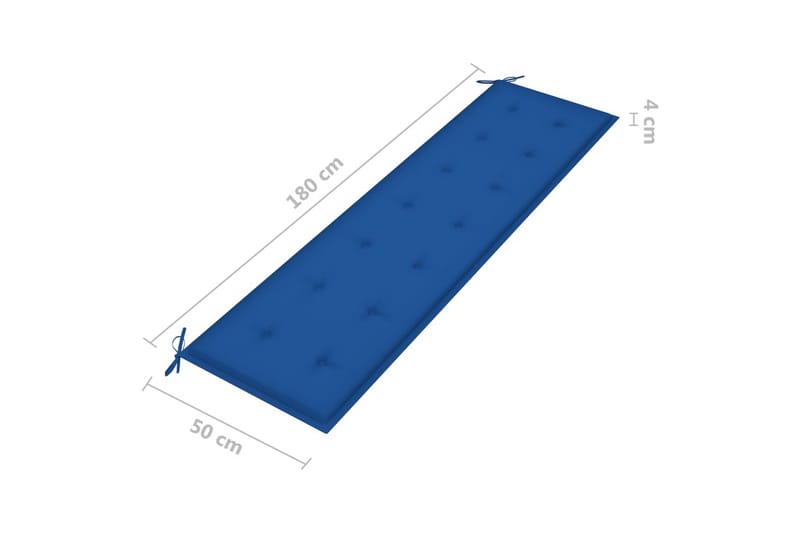 Hynde Til Havebænk 180x50x4 cm Stof Kongeblå - Blå - Havemøbler - Hynder - Hynder til bænk & havesofa