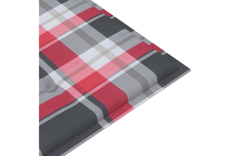 Hynde Til Havebænk 180x50x4 cm Stof Rødternet Mønster - Flerfarvet - Havemøbler - Hynder - Hynder til bænk & havesofa