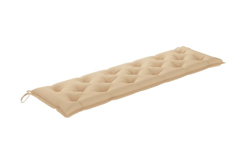 Hynde til havebænk 180x50x7 cm stof beige - Beige - Hynder til bænk & havesofa