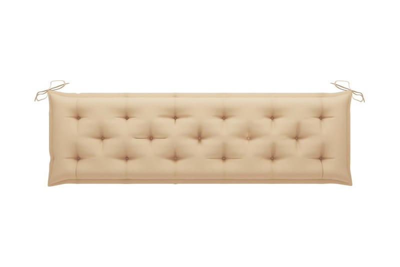 Hynde til havebænk 180x50x7 cm stof beige - Beige - Havemøbler - Hynder - Hynder til bænk & havesofa