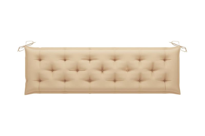 Hynde til havebænk 180x50x7 cm stof beige - Beige - Hynder til bænk & havesofa