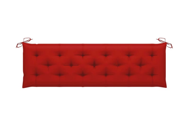 Hynde til havebænk 180x50x7 cm stof rød - Rød - Havemøbler - Hynder - Hynder til bænk & havesofa
