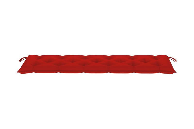 Hynde til havebænk 180x50x7 cm stof rød - Rød - Havemøbler - Hynder - Hynder til bænk & havesofa