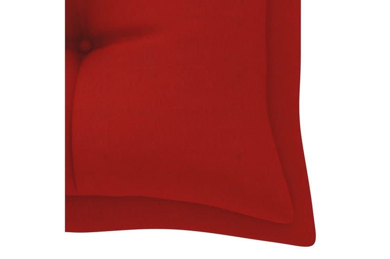 Hynde til havebænk 180x50x7 cm stof rød - Rød - Havemøbler - Hynder - Hynder til bænk & havesofa