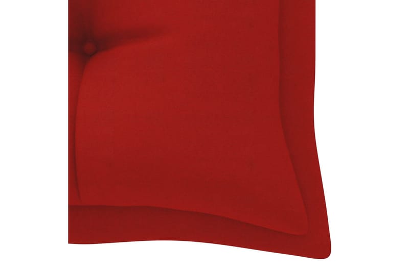 Hynde til havebænk 180x50x7 cm stof rød - Rød - Hynder til bænk & havesofa