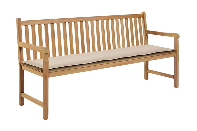 Hynde Til Havebænk Cremefarvet 180 X 50 X 3 Cm - Creme - Havemøbler - Hynder - Hynder til bænk & havesofa