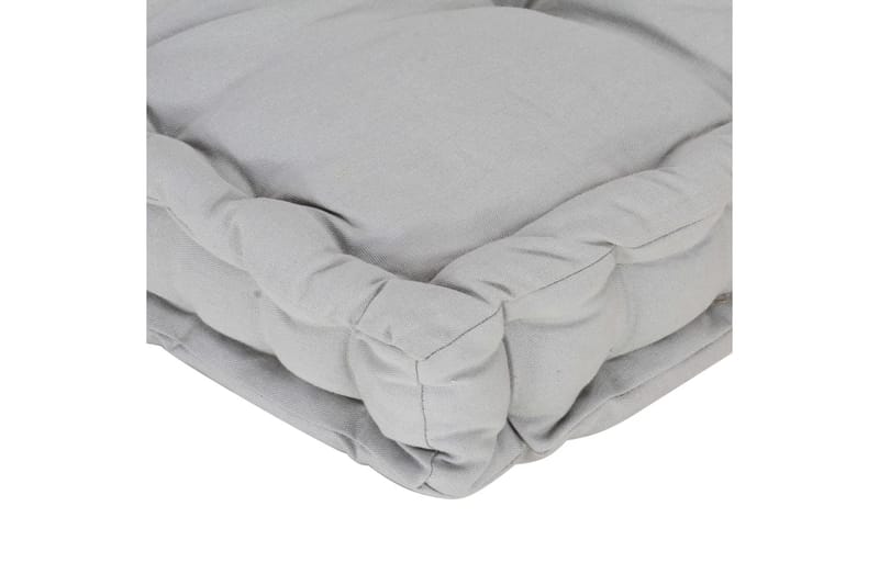 Hynde Til Pallesofa 120x40x7 cm Bomuld Grå - Grå - Havemøbler - Hynder - Hynder til bænk & havesofa