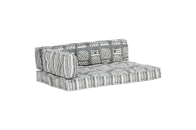 Hynde Til Pallesofa Stof Patchwork Grå - Flerfarvet - Havemøbler - Hynder - Hynder til bænk & havesofa