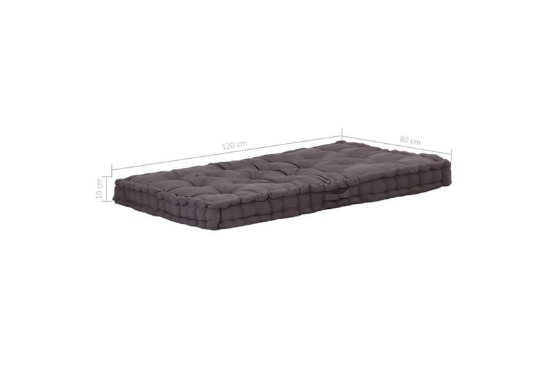 Hynde Til Pallesofa 120x80x10 cm Antracitgrå - Grå - Havemøbler - Hynder - Hynder til bænk & havesofa