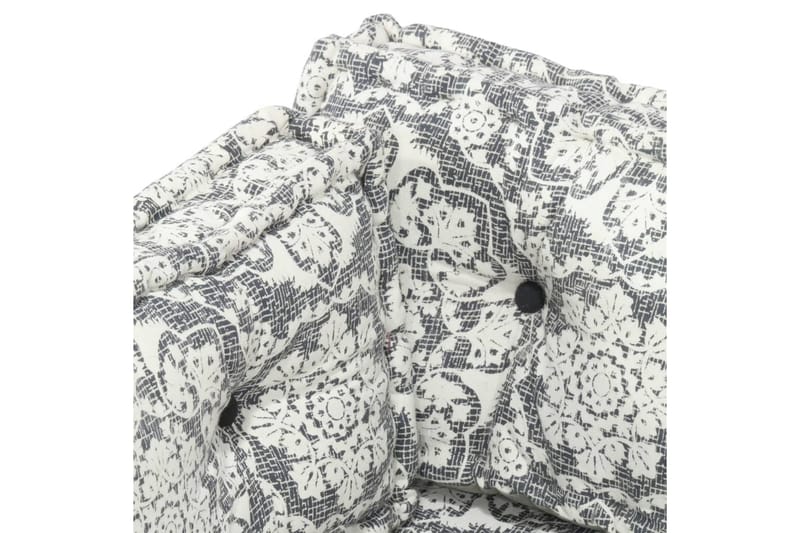 Hynde Til Pallesofa Stof Patchwork Lysegrå - Grå - Havemøbler - Hynder - Hynder til bænk & havesofa