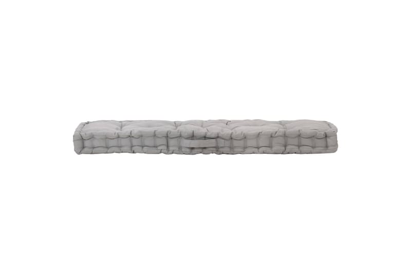 Hynde Til Pallesofa 120x40x7 cm Bomuld Grå - Grå - Havemøbler - Hynder - Hynder til bænk & havesofa