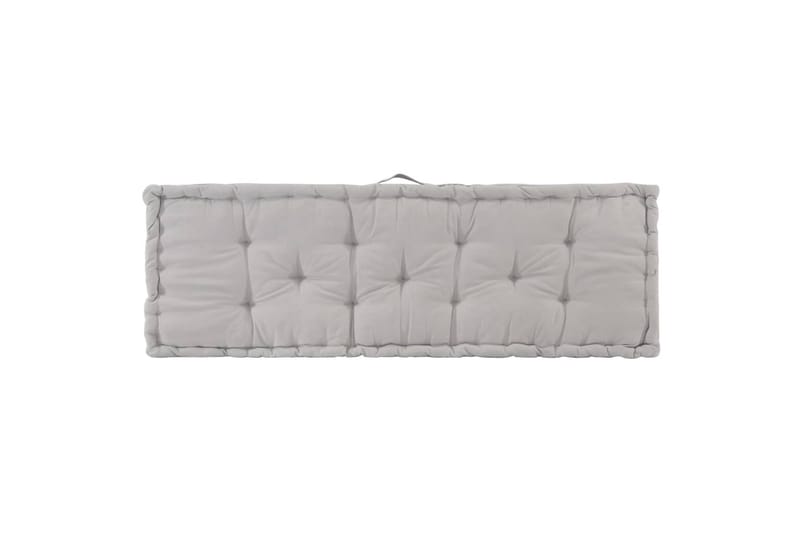 Hynde Til Pallesofa 120x40x7 cm Bomuld Grå - Grå - Havemøbler - Hynder - Hynder til bænk & havesofa