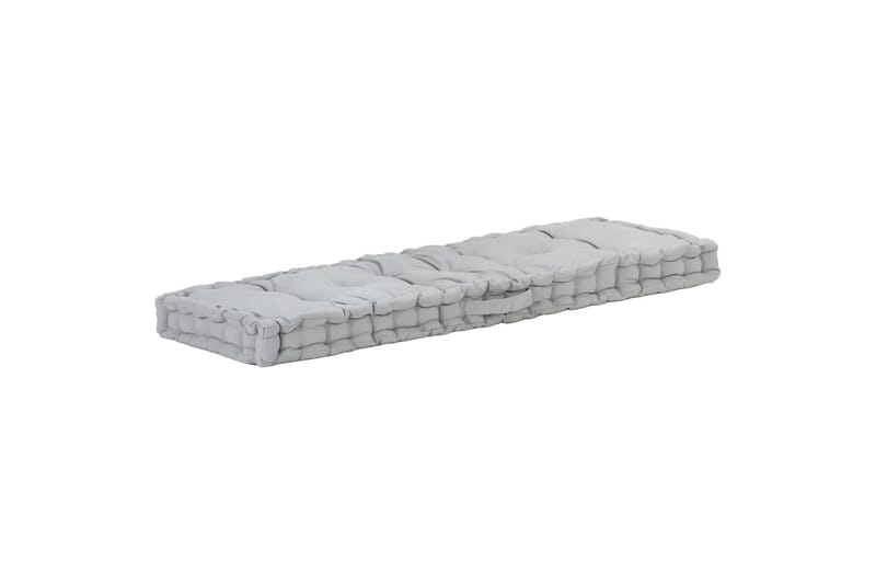 Hynde Til Pallesofa 120x40x7 cm Bomuld Grå - Grå - Havemøbler - Hynder - Hynder til bænk & havesofa