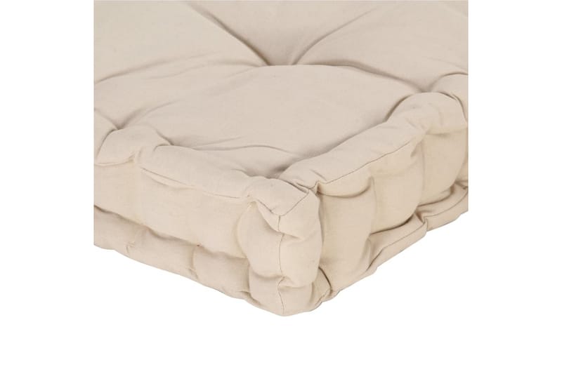 Hynde Til Pallesofa 120x80x10 cm Bomuld Beige - Beige - Havemøbler - Hynder - Hynder til bænk & havesofa