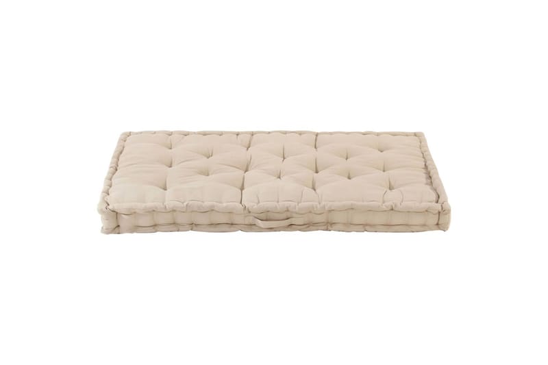 Hynde Til Pallesofa 120x80x10 cm Bomuld Beige - Beige - Hynder til bænk & havesofa