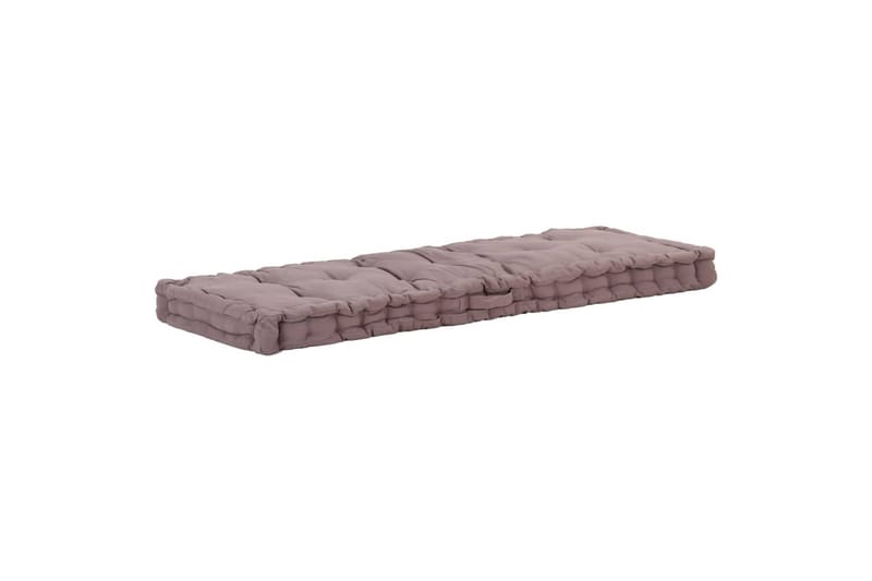 Hynde Til Pallesofa 120x40x7 cm Bomuld Gråbrun - Brun - Havemøbler - Hynder - Hynder til bænk & havesofa
