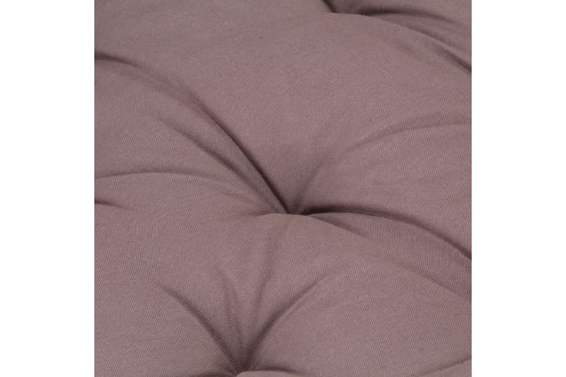 Hynde Til Pallesofa 120x40x7 cm Bomuld Gråbrun - Brun - Havemøbler - Hynder - Hynder til bænk & havesofa