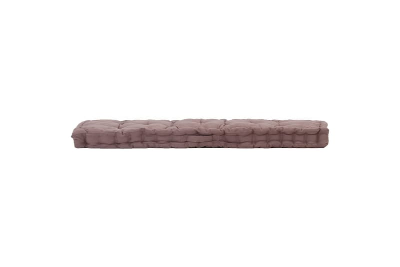 Hynde Til Pallesofa 120x40x7 cm Bomuld Gråbrun - Brun - Havemøbler - Hynder - Hynder til bænk & havesofa