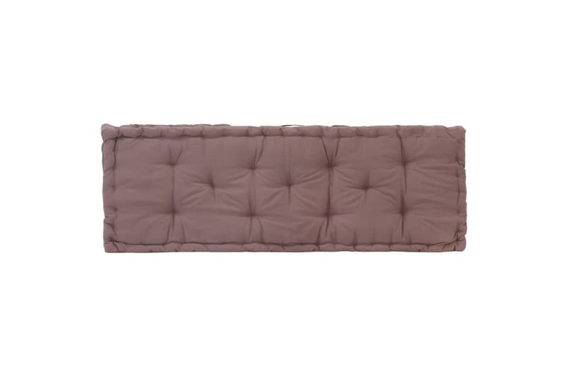 Hynde Til Pallesofa 120x40x7 cm Bomuld Gråbrun - Brun - Hynder til bænk & havesofa