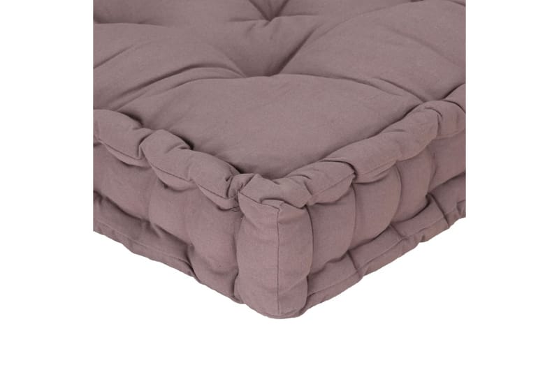 Hynde Til Pallesofa 120x40x7 cm Bomuld Gråbrun - Brun - Havemøbler - Hynder - Hynder til bænk & havesofa