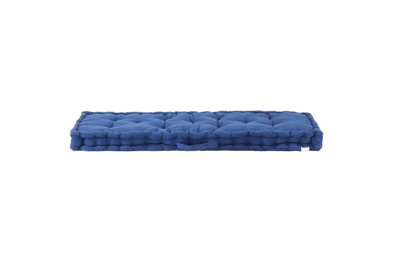 Hynde Til Pallesofa 120x40x7 cm Bomuld Lyseblå - Blå - Havemøbler - Hynder - Hynder til bænk & havesofa