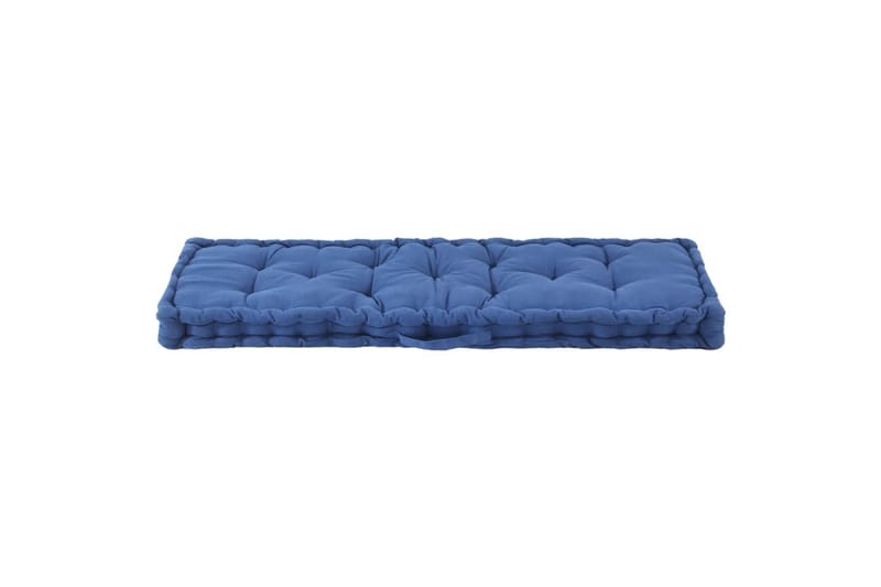 Hynde Til Pallesofa 120x40x7 cm Bomuld Lyseblå - Blå - Havemøbler - Hynder - Hynder til bænk & havesofa