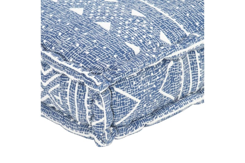 Hynde Til Pallesofa Stof Patchwork Indigo - Blå - Havemøbler - Hynder - Hynder til bænk & havesofa