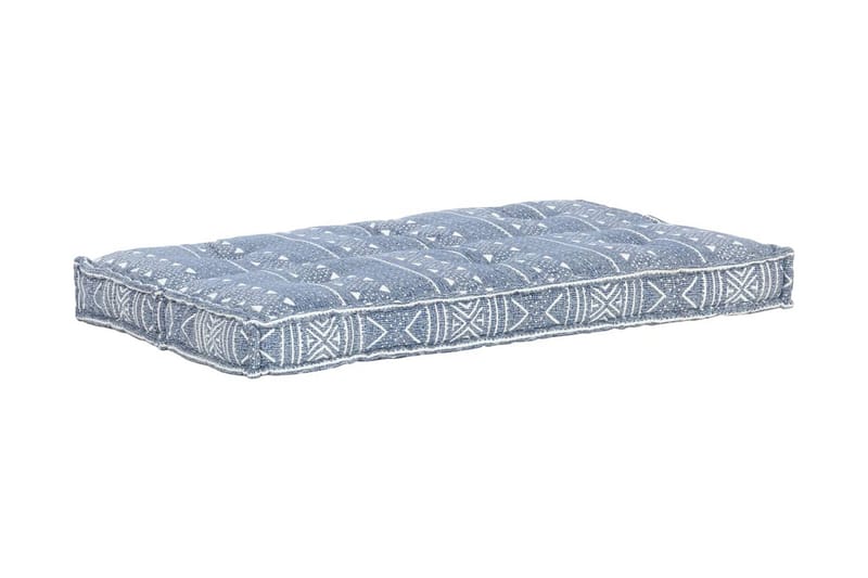 Hynde Til Pallesofa Stof Patchwork Indigo - Blå - Havemøbler - Hynder - Hynder til bænk & havesofa