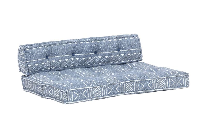 Hynde Til Pallesofa Stof Patchwork Indigo - Blå - Havemøbler - Hynder - Hynder til bænk & havesofa