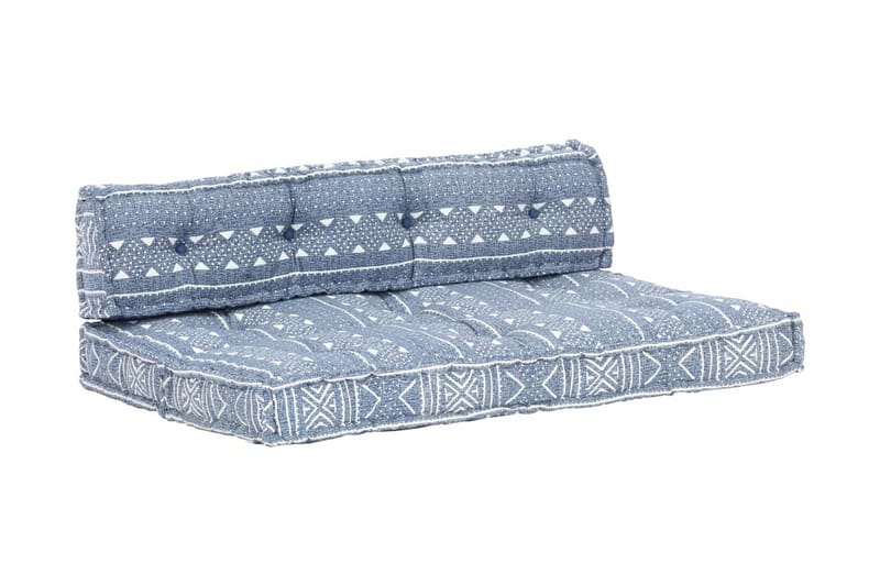 Hynde Til Pallesofa Stof Patchwork Indigo - Blå - Havemøbler - Hynder - Hynder til bænk & havesofa