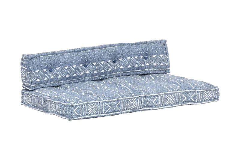Hynde Til Pallesofa Stof Patchwork Indigo - Blå - Havemøbler - Hynder - Hynder til bænk & havesofa