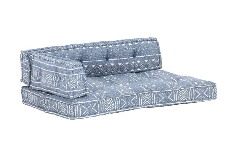 Hynde Til Pallesofa Stof Patchwork Indigo - Blå - Havemøbler - Hynder - Hynder til bænk & havesofa