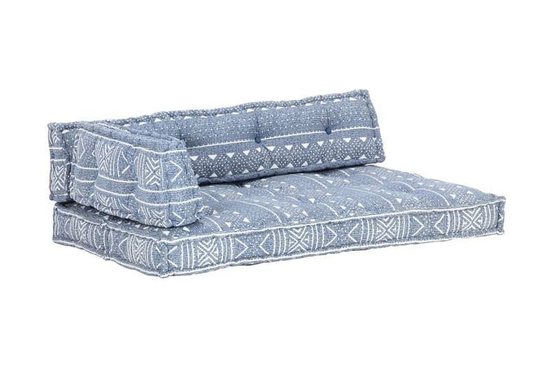 Hynde Til Pallesofa Stof Patchwork Indigo - Blå - Havemøbler - Hynder - Hynder til bænk & havesofa