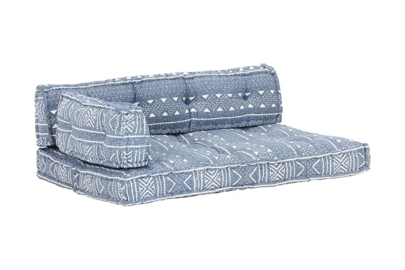 Hynde Til Pallesofa Stof Patchwork Indigo - Blå - Havemøbler - Hynder - Hynder til bænk & havesofa