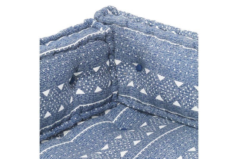 Hynde Til Pallesofa Stof Patchwork Indigo - Blå - Havemøbler - Hynder - Hynder til bænk & havesofa