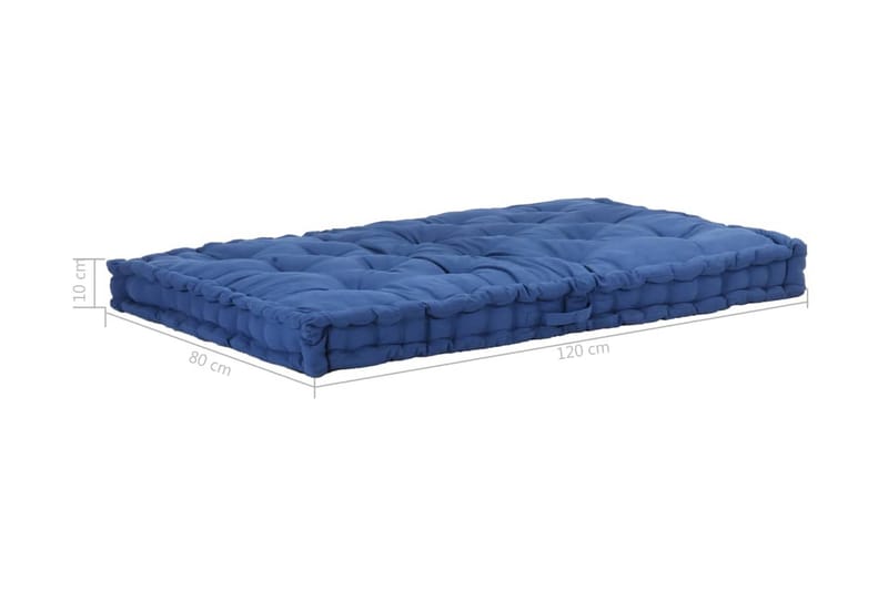 Hynde Til Pallesofa 120x80x10 cm Bomuld Lyseblå - Blå - Havemøbler - Hynder - Hynder til bænk & havesofa