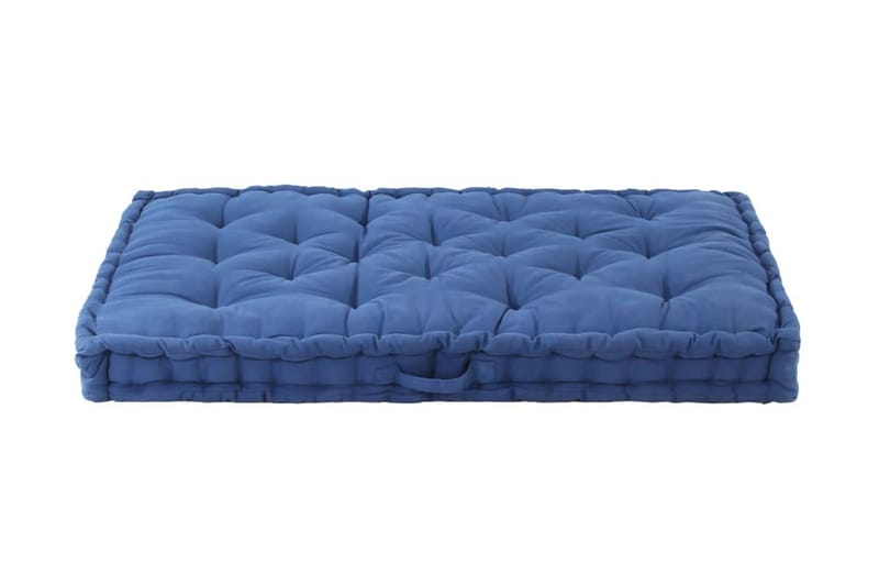 Hynde Til Pallesofa 120x80x10 cm Bomuld Lyseblå - Blå - Havemøbler - Hynder - Hynder til bænk & havesofa