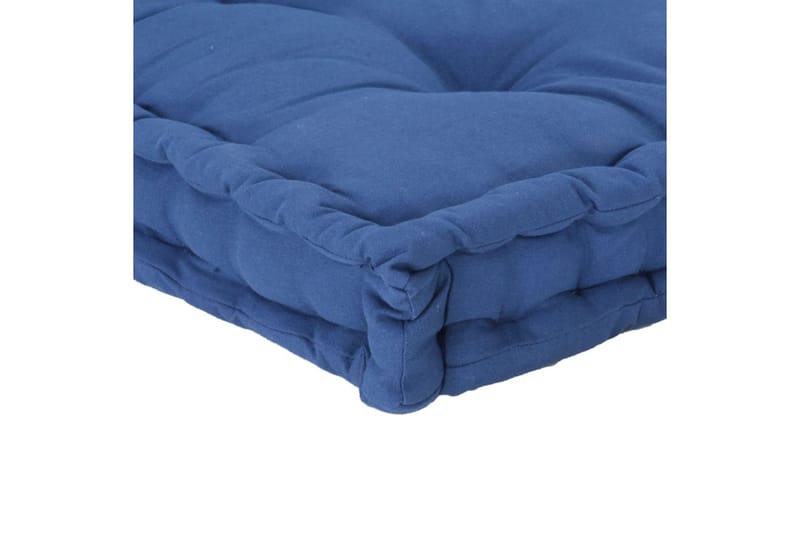 Hynde Til Pallesofa 120x80x10 cm Bomuld Lyseblå - Blå - Havemøbler - Hynder - Hynder til bænk & havesofa